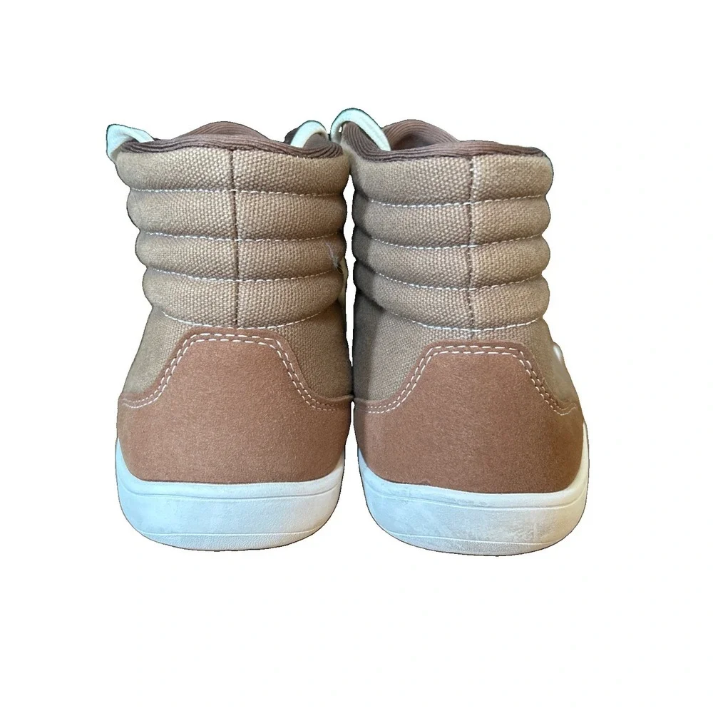 WHITIN Men's Hi-top Minimalist Barefoot Sneakers Brown Size EU 45 | US 12